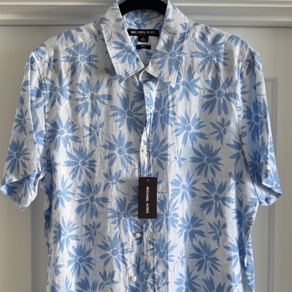 MICHAEL KORS Men Linen Shirt - Picture 1 of 6